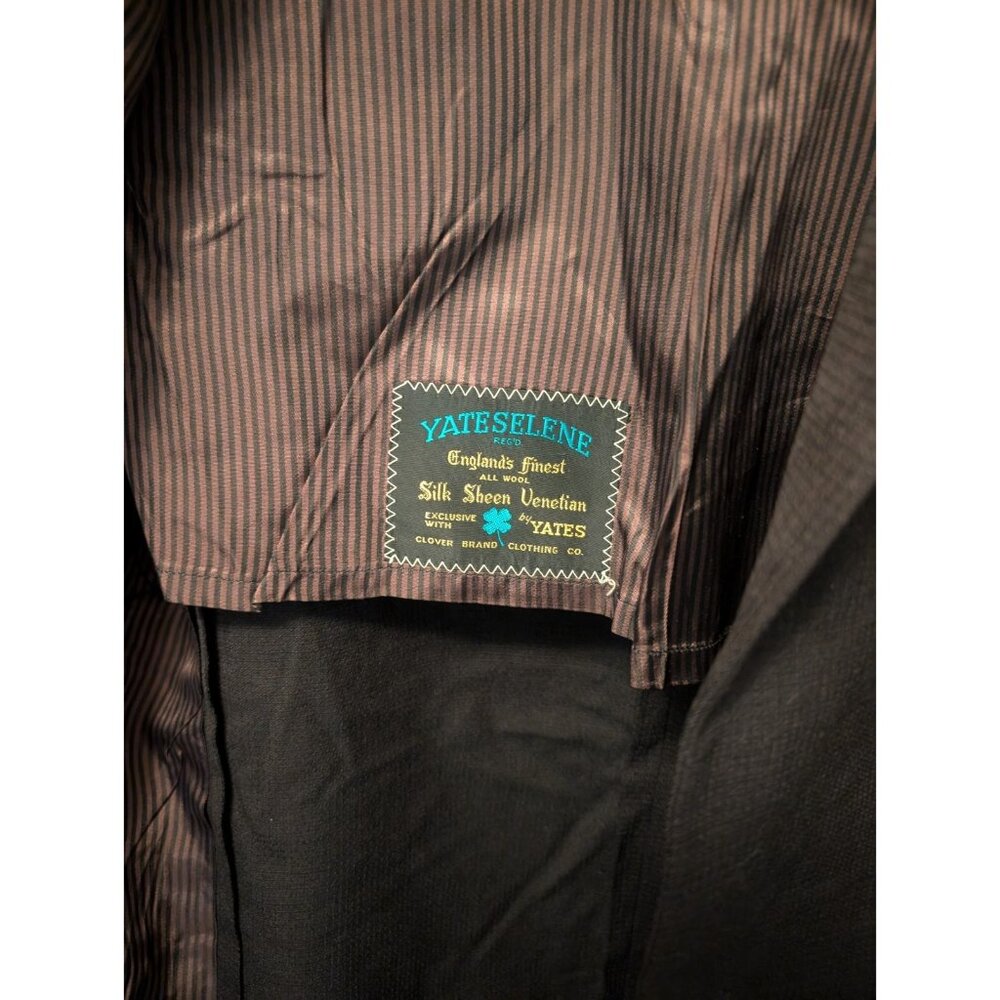 Vintage College Hall Pure Virgin Wool Men's Blazer/Sport Jacket, Black VGC - Picture 8 of 9